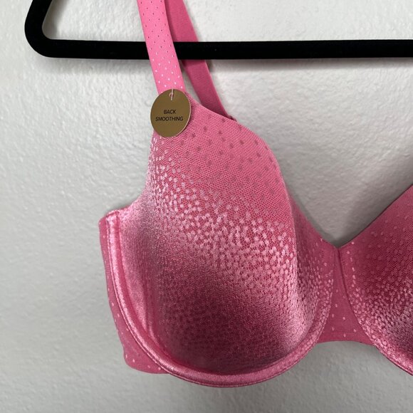 Wacoal Womens Pink Bra US 36G Underwire Back Appeal t-shirt bra 853303 - Picture 4 of 9